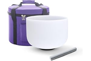 HYE-EUN Bol chantant en cristal - 432 Hz - Note F - Tonalité parfaite - Avec sac de transport robuste pour la thérapie par le son et la guérison - Vibrations musicales