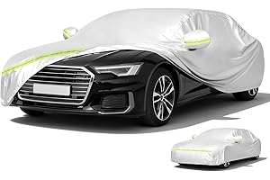 AOOSA Funda de Coche, Anti-UV Resistente al Polvo Lluvia Rasguño Nieve Sol al Aire Libre, Funda Protectora para Coche Universal, 430x180x150cm, Impermeable Funda Coche para Interior y Exterior