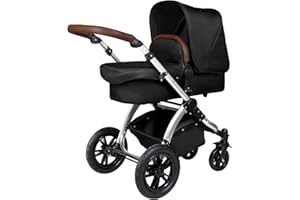 Ickle Bubba Stomp V4 2-in-1 Plus Carrycot and Pushchair - Chrome/Midnight/Tan