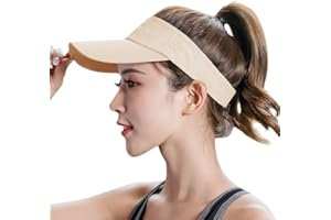 JIAHG Unisex Reise Sonnenhut Sommerhut Damen Visor Cap Kappe Herren Schirmmütze Schnell-Trocknend Outdoor Sonnenblende Sonnenschild Strand Golf Tenniskappe