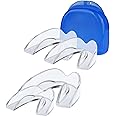 NALACAL Night Guards for Teeth Grinding Mouth Guard for Sleep Mouth Guard for Clenching Teeth at Night, Portable Dental Guard, 2 Sizes for Light Grinding for Adults, Bruxism (Set of 4)