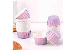 Guowall Pirottini di carta per muffin, 50 pezzi (rosa e blu)