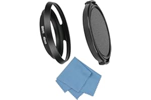 SIOTI Kamera 46mm Gegenlichtblende, Mattbehandlung innen, Aluminiumlegierung, Aush?hlungsstil, Ultra d¨¹nn, Kompatibel mit Allgemeinen Kameraobjektiven von Nikon Canon Sony Und Andere