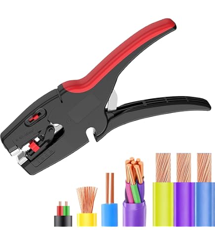 Pince a Denuder Electricien 0.03-10mm²Outil Automatique de Dénudage de Câbles 2 en 1 Wire Strippers avec MâChoires Auto-Réglables - Bricolage
