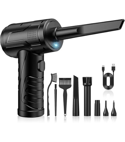 Kabelloser Elektro Staubgebläse Akku - 100.000U/min Mit LED Für PC, Auto, Tastatur