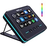 VSDINSIDE Macro Keypad, Stream Controller Deck Gaming Streaming Shortcut Keyboard, 18 Programmable Keys Customizable Visual A
