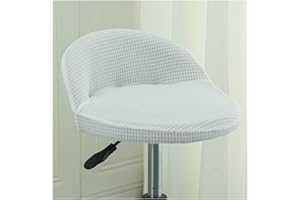 HHONGWYT Fundas para Taburetes Altos de Bar Cocina Redonda con Respaldo bajo Fundas para Sillas Comedor Fundas Taburetes Elástico para Giratorias Tasburete Alto Cocina Bar Comedor,#1,2PCS