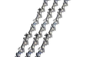QIAOMIAO Lot de 3 Chaine de Tronconneuse 45cm 72 maillons 0.325" 1,3 mm Faible Rebond Compatible pour Husqvarna, Dolmar, Ryobi, Efco et Oregon 95TXL