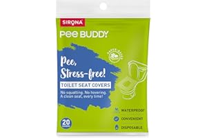 PEE BUDDY Disposable Toilet Seat Covers - 20 Sheets | No Direct Contact with Unhygienic Seats | Easy To Dispose | Nature Friendly | Must Have for Women and Men