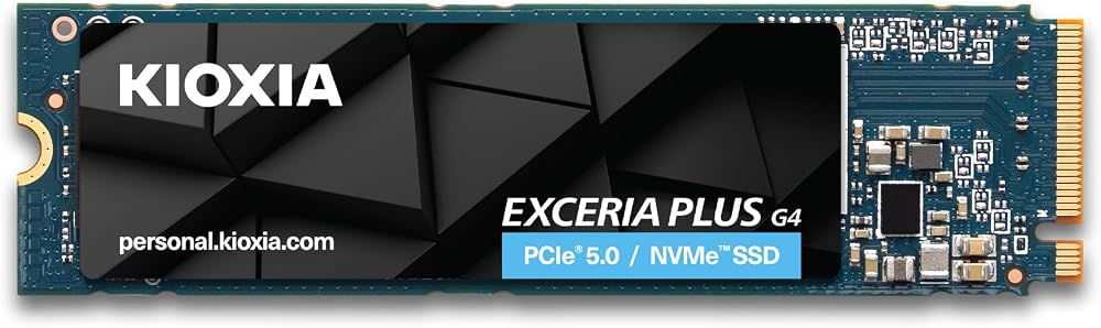 KIOXIA EXCERIA PLUS G4 1TB NVMe SSD – M.2 2280, PCIe Gen5 x4, 10000MB/s Okuma, 7900MB/s Yazma