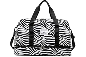 Vllcsla Bolsa de Gimnasio Mujer 42.43L, Bolso Deportivo con Bolsillo Húmedo y Compartimento de Zapatos, Bolsa Viaje Mujer Fin de Semana Equipaje de Mano, Bolsa Weekend Mujer Duffel (E)