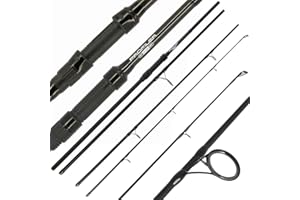 DNA LEISURE NGT Profiler Travel Rod 4pc, 9ft/2.75m Carbon Black with Cloth Bag for Fresh/Salt Water Fishing (74.5cm Closed length)