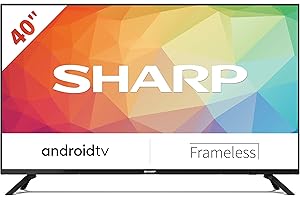 Sharp 40FG6EA - Android TV (11) de 40" (Full HD, 2X HDMI, 2X USB, Bluetooth), Google Assistant, Chromecast, Dolby Audio, Active Motion 400, Color Negro