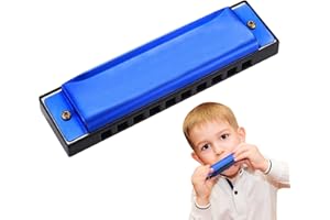 TYVOM 10 Holes Harmonicas for adults Two-tone C key Mouth Organ for Children 10-hole blues harmonica with 20 Scales and Tones Mini Blues Harmonica Ideal for Kids Adults Beginners and Performers