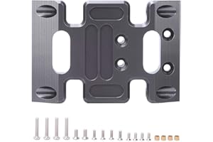 Lybunair Aleación de Aluminio RC Centro Skid Chasis Placa Centro Marco Brace Transmisión para SCX101 1/10 RC Car Crawler