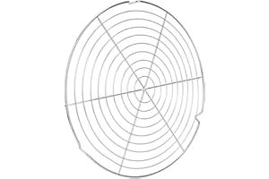 Estink Charcoal Grate, 12.8 inch/32.5 cm Round Metal Non-stick and Heat Resistant BBQ Wire Mesh Grill Net for Barbecue, Outdoor Camping, Picnic