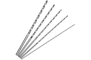 LANSEYQO Spiralbohrer Set Extra Lange HSS Direkt Schaft Bohrer Bit 160mm 2-5mm Durchmesser