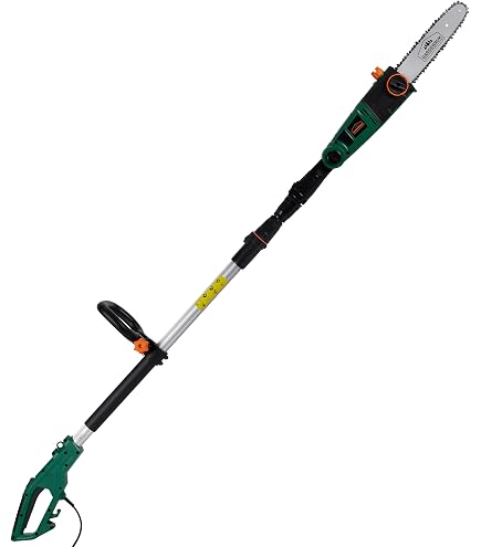 HYCHIKA Scie Électrique à Élagueuse 750W - Barre Télescopique 225-300 Cm - Tête Multi-Axes Pour Coupes Précises En Hauteur
