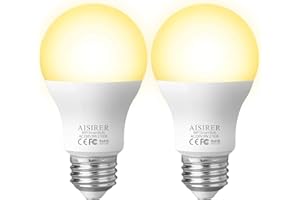 AISIRER Bombilla Inteligente Bombillas LED WiFi 9W 806LM Compatible con Amazon Alexa Echo Google Home E27 Luz Cálida 2700K Regulable