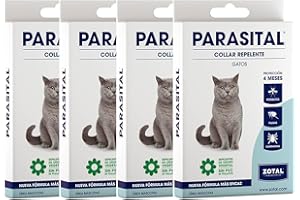 Zotal Parasital Collar Antiparasitario para Gatos - Pack 4 Collares - Protección de hasta 4 Meses con Aceites Esenciales Naturales - Repele Mosquitos, Pulgas y Garrapatas