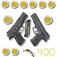 RZA Sporting Product Pubg Toy Gun P 729 for Kids & Darts with 400 Bb Bullets 6 Mm and 2 Gun Key Chain Guns & Darts Pack of 2 (Black)