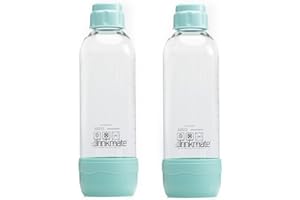 DrinkMate Lot de 2 bouteilles de gazéification (1 l, bleu arctique)
