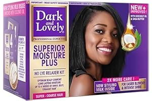 GENERIC DARK AND LOVELY MOISTURE PLUS NO LYE RELAXER SUPER FOR COARSE HAIR 1 APPLICATION