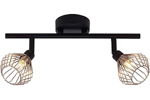 BRILLIANT lampe Dalma spot tube 2 flg noir/cuivre | 2x QT14, G9, 33W, adapté aux lampes à culot à broche (non incluses) | Échelle A ++ à E | Têtes pivotantes