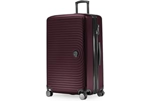 HAUPTSTADTKOFFER Mitte - Großer Hartschalenkoffer, TSA, 4 Rollen, Check-In Gepäck mit 8 cm Volumenerweiterung, 77cm, 130 Liter, Burgund