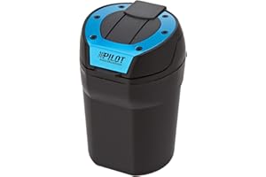 LAMPA Pilot LA_65461 - Cenicero magnético para Coche (Aluminio), Color Negro