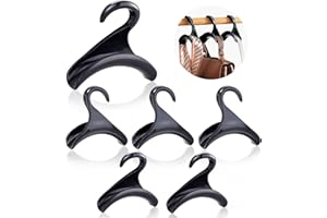LIUCONGBD 6PCS Purse Handbag Hanger Hooks Closet, Handbag Storage Purse Hooks, Bag Rack Organizer for Hanging Tote Bag Backpacks Satchels Crossovers Scarf Belt and Tie (Black)