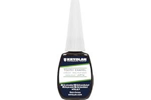 Smalto Dentale Kryolan, flacone con pennello da 12 ml Colore: nero – ideale per teatro, cinema, Halloween, carnevale, LARP e truccatori – Colore resistente e facilmente rimovibile