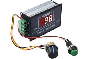 ELIXVANE Contrôleur de Vitesse PWM Réglable DC 6-60V 6V 12V 24V 48V 30A Variateur Moteur Régulateur de Contrôle de Moteur à Affichage Numérique avec Interrupteur de Démarrage/Arrêt