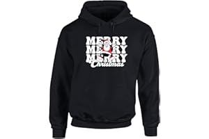 Hippowarehouse Merry Merry Merry Christmas Unisex Hoodie Hooded top (Specific Size Guide in Description)