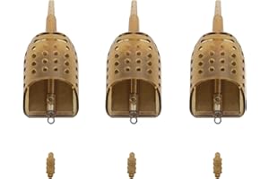 YOTO Futterkorb Feeder mit Dosierung und drehbarem Ring Pellet Feeder Käfig für Karpfenangeln 30g 40g 50g