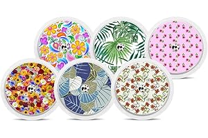Diasticker® | Freestyle Libre 2 - Sticker - 6er Set "Flowers" | Imperméable - Autocollant en vinyl pour Freestyle Libre 2 sensor, capteur