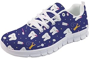 HUGS IDEA Baskets de course légères pour femme avec impression dentaire