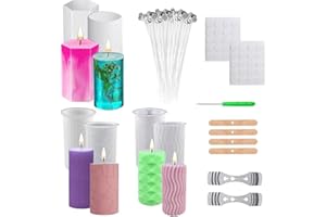 HuaMuDM Kerzenform Bubble Kerzen Kit, Silikonform Kerze, 6 Stuck Kerzen Gießform,Kerzen selber machen Set,DIY Silikonform,für Kerzenherstellung,Kerzenformen zum Gießen als Heimdekorationen