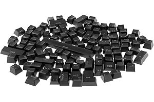 B BLESIYA Blesiya 108-chiave ABS Traslucido Keycaps Chiave Tappo di Ricambio per Tastiera Meccanica Fai da Te Personalizzati - Nero