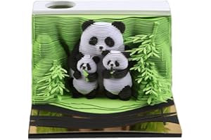 Hoepavy Time Piece Calendar 2025,3d Calendar,Artsy Pads,Desk Calendar,3d Panda Panoramic Calendar,Laser Engraved Hand Torn Calendar For Note Taking,Decorative Ornaments,Holiday Gifts