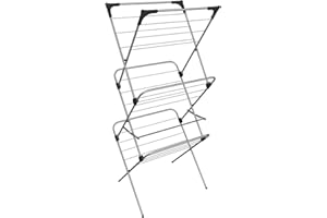 Vileda Tendedero Sprint de 3 niveles, tendedero para ropa interior con tendedero de 15 m