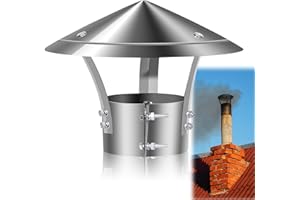 EAEVKPI Copri-Camino - 80mm in Acciaio Inox Copertura per Camino, Copertura per Camino, Copertura per Buco del Camino, Tappo per Camino, Cofano per Camino, Tappo per Camino in Acciaio Inox