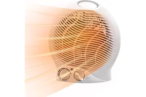 SHINE PLANET 2000W Fan Heater with 2 Heat Settings and Overheat Protection, Portable Electric Heater for Office Desk, Home Office & Portable Desk, with Adjustable Thermostat 2025 (NO2)