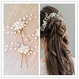 Musuntas 2 Stk.Fashion retro elegant ladies pearl Rhinestone Wedding Bridal Jewelry bridal hair accessories rhinestone hair clip hair clip bride headpiece Wedding Accessories
