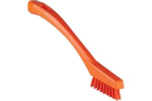 Vikan - Hygiène - Brosse de précision - Fibres Extra dures - Orange