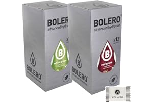 WOMANDA Bolero napój w proszku 24 x 9 g + gratis Dextro Energy (czerwone winogrona + białe winogrona)