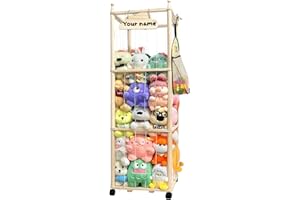 Pmbqifay Porta Peluche, Porta Peluche Verticale, Grande Capacità, Risparmiare Spazio, per la Sala Giochi, Asilo Nido, Camera da Letto, Camera dei Bambini