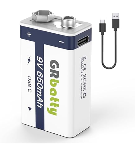 Batterie Ricaricabili Litio 9V ENEGON - 2 Pezzi 1100mAh Con USB-C, Per Chitarre E Dispositivi - Foto 11