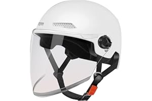 JAMGEERY Casco Monopattino Elettrico, Casco Bicicletta Elettrico Con Visier Semicaschi Leggero Caschi Da Bici Per Uomini E Donne Adulti, 27x22x15cm