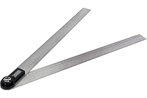 Trend Règle d'angle numérique, 500 mm, avec deux règles en acier inoxydable de 500 mm qui peuvent être utilisées pour calculer les angles rapidement et avec précision, DAR/500